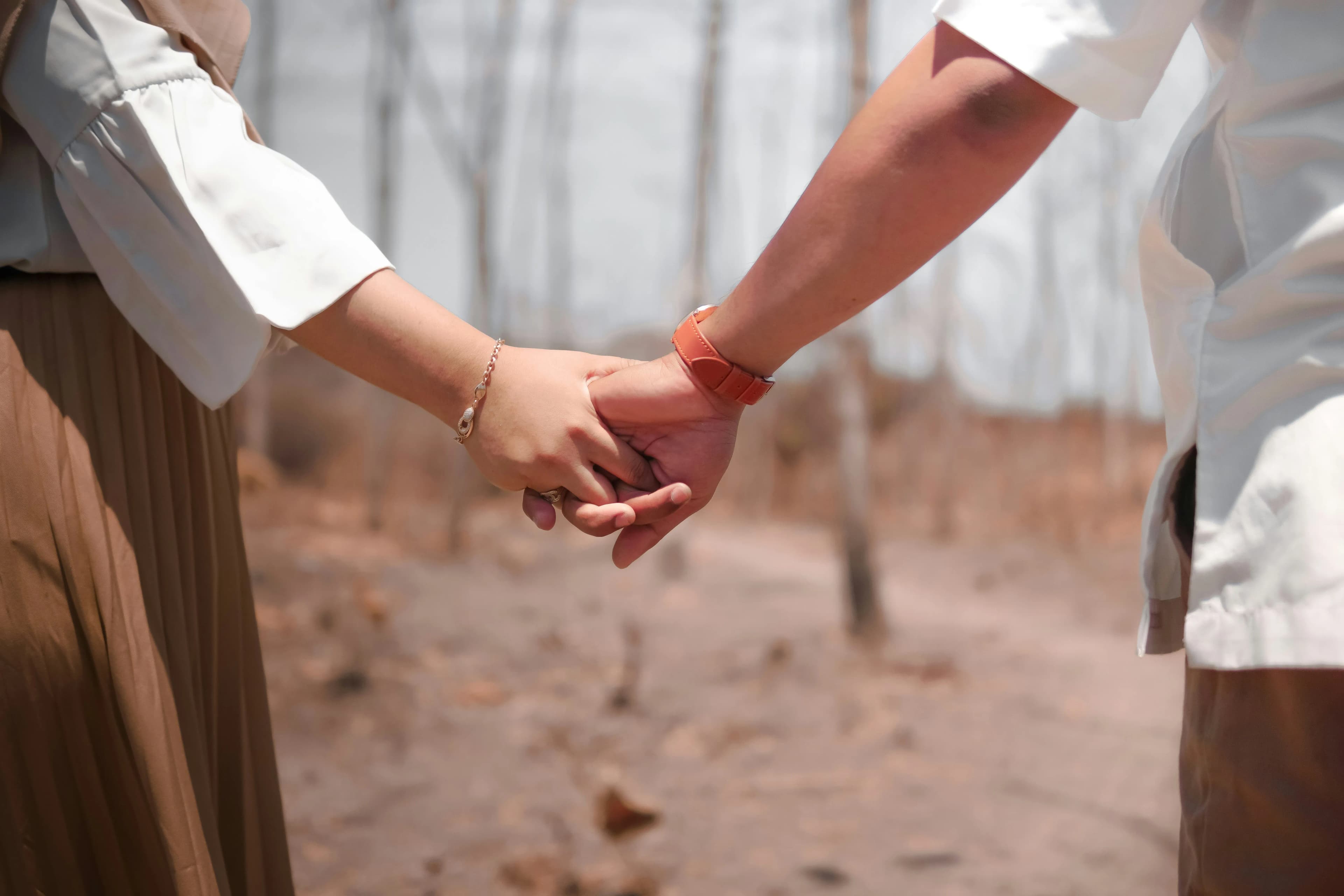 Conflict Resolution Image, Couple holding hands